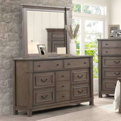 Commode 9 tiroirs avec miroir Jacella