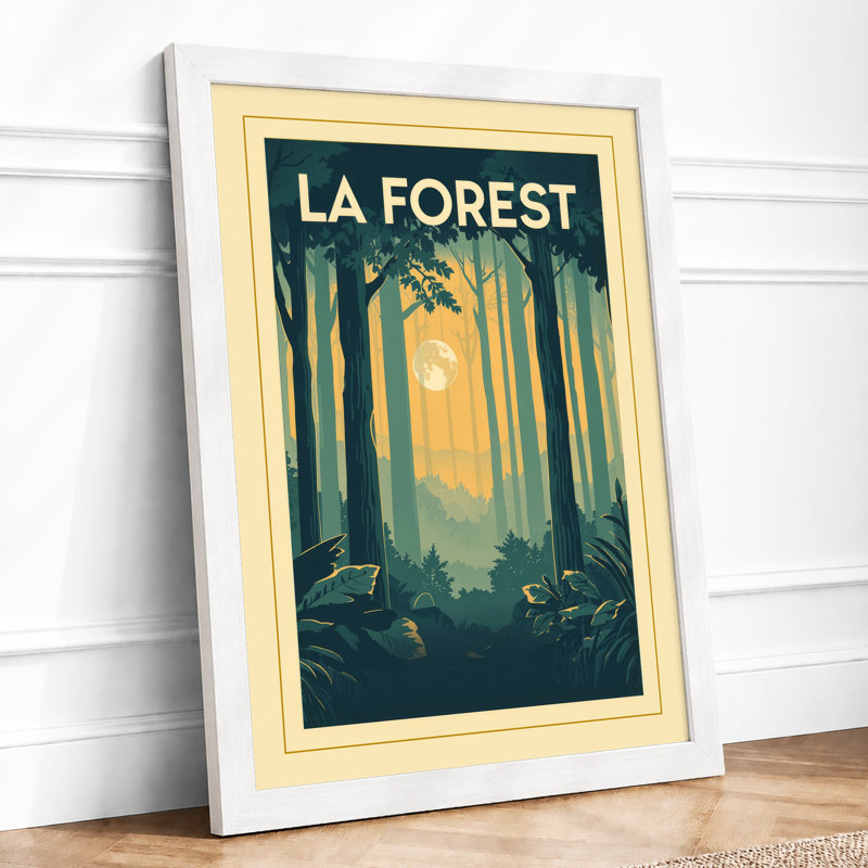 La Forest Art Deco - Framed Print, A3 - 42.0 x 29.7 cm, White