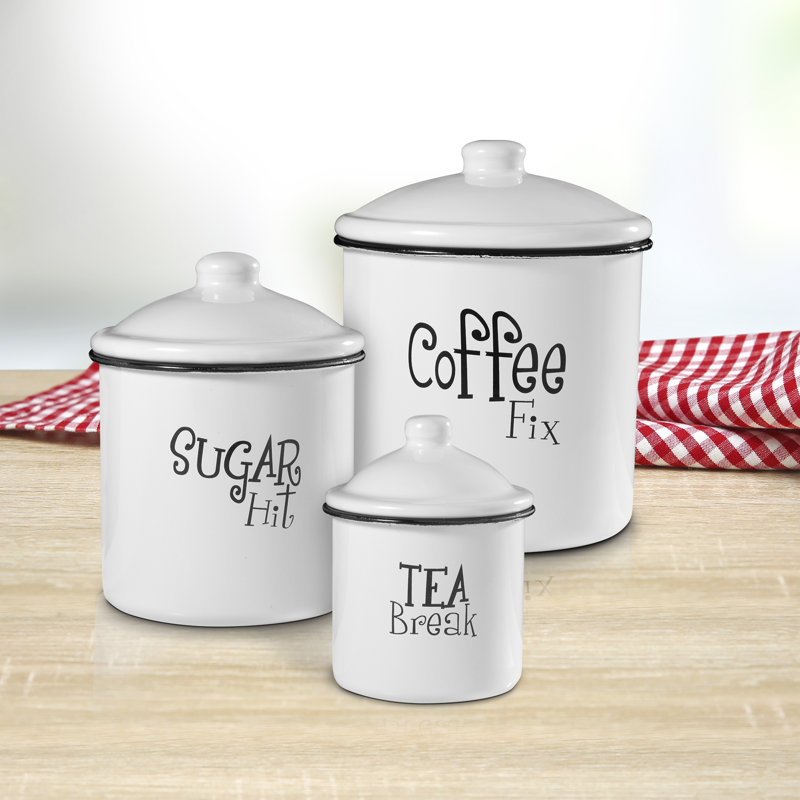 Ensemble de 3 pots à café, thé,% et pots à sucre