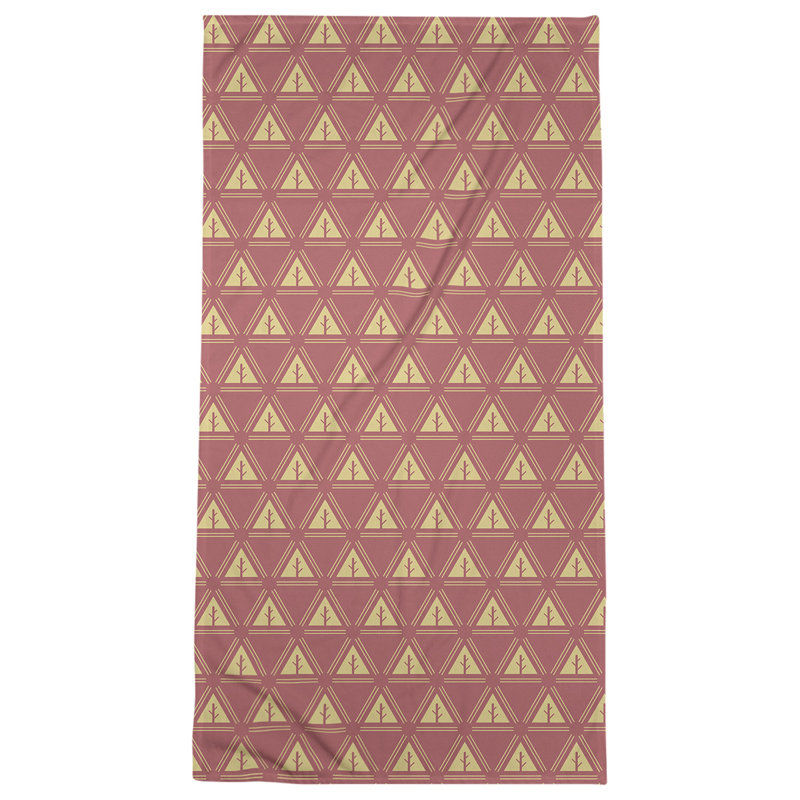 Barbra Bath Towel, Red/ Flax Yellow