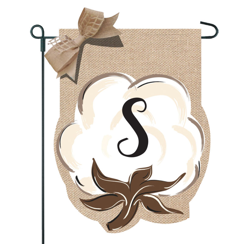 Drapeau de jardin en coton 2 côtés 1 pi 6 po x 1 pi, S