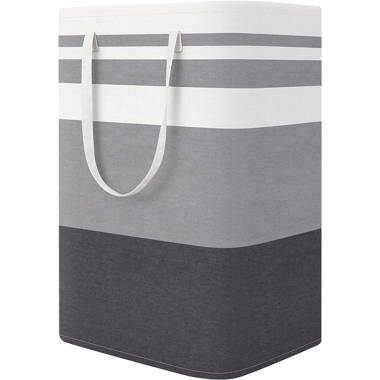 Gracious Living Easy Carry Flex 87 L Plastic Laundry Hamper, White (2 Pack)