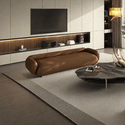 Banc rembourré en cuir Shelice
