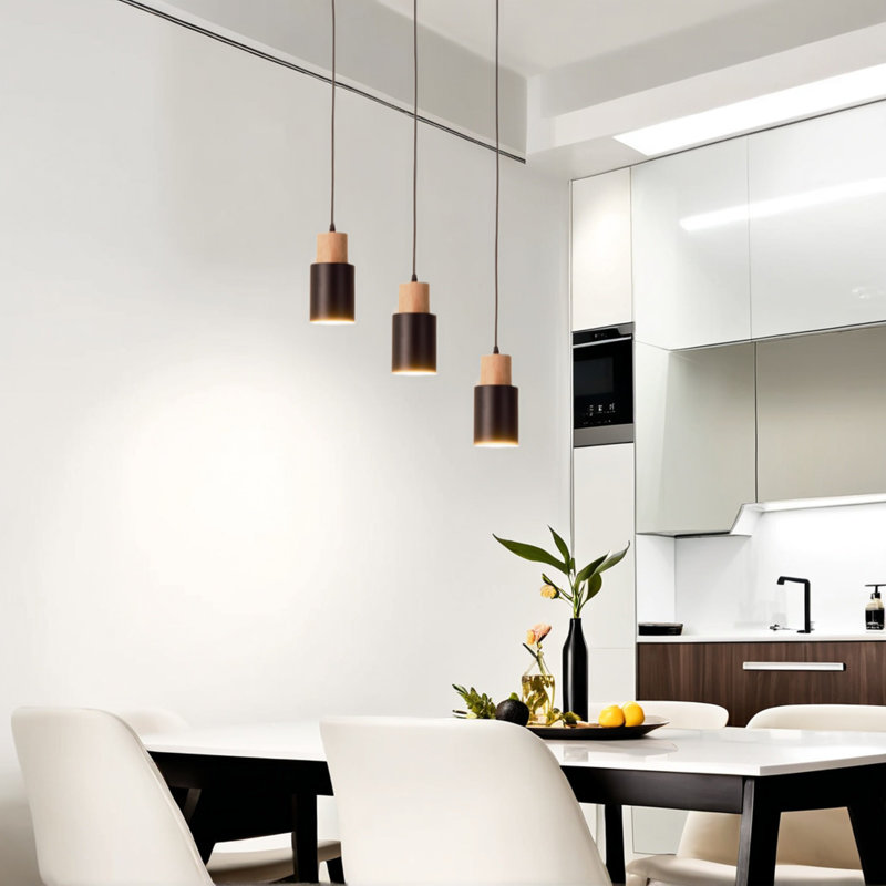 Luminaire suspendu Kandace, Noir mat