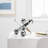  Pellegrin 9" Ceramic Decorative Silver Jacks Decor Sculpture-2098776708