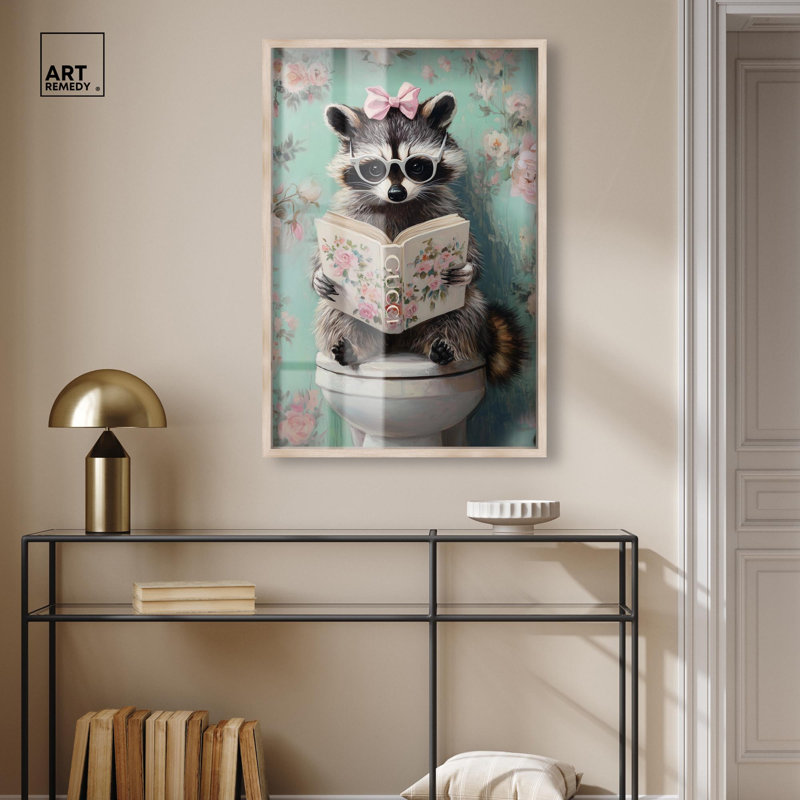 Art de salle de bain Petite Floral, H 37 po x l 25 po, Crème, crème