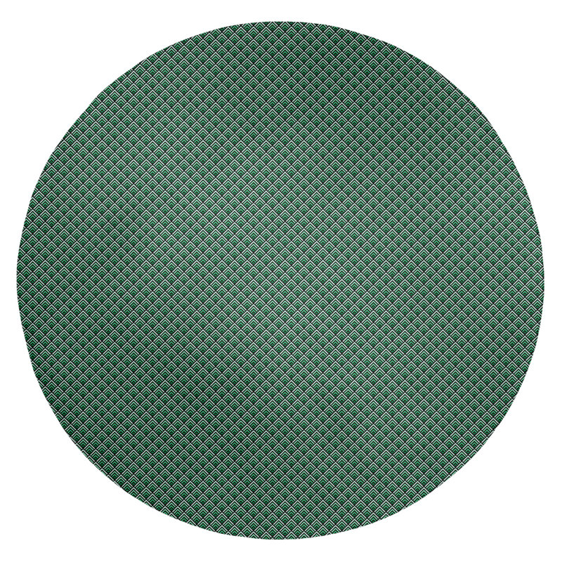 Chenille Geometric Indoor Rug, Round 5'