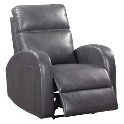 33" Upholstered Power Recliner with Curved Arms by Latitude Run