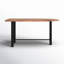 Saree Counter Height 73'' Solid Wood and Iron Dining Table