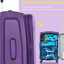 Valise extensible mauve 3P - Valise avec poignée 3 pièces