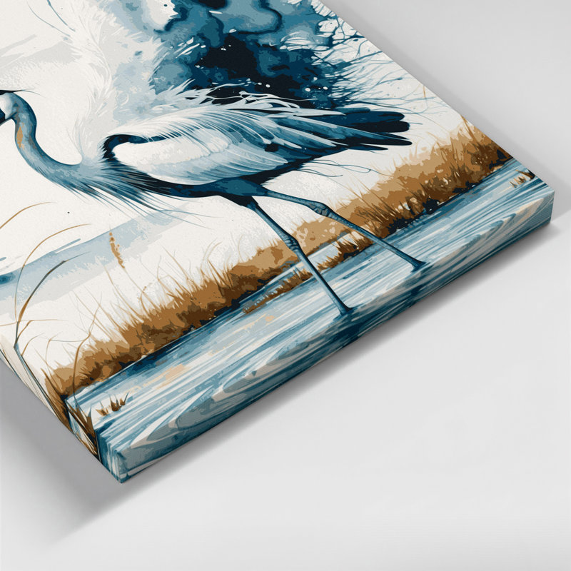 Art animalier sur toile beige, H 12 po x l 12 po