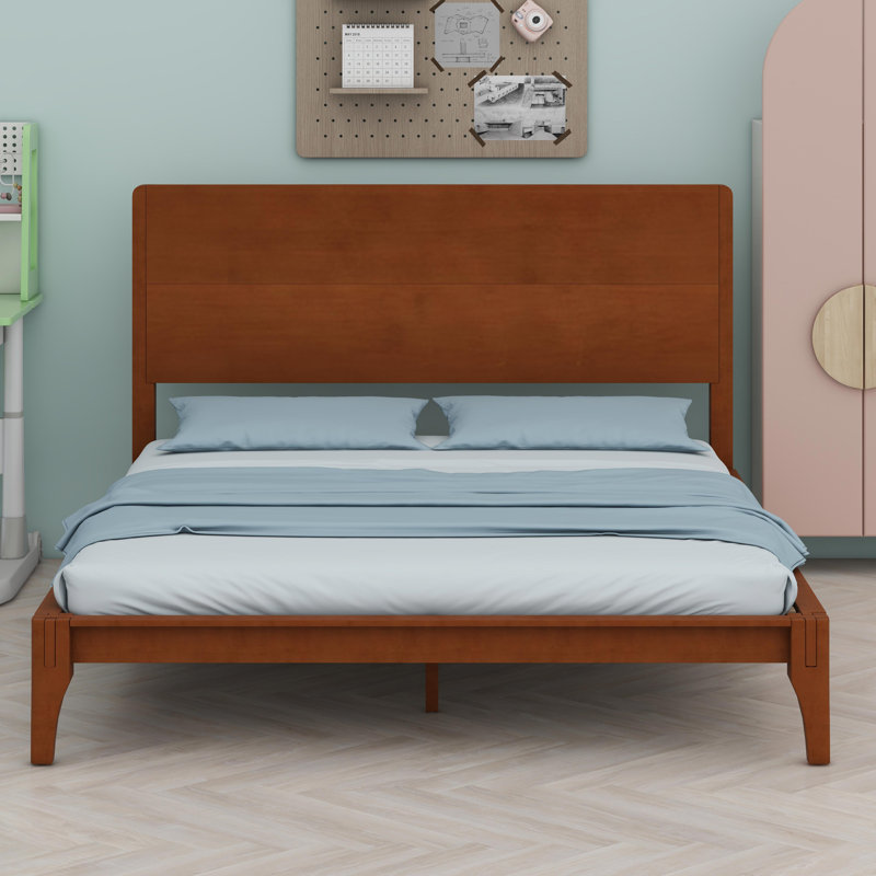 Lit plateforme Wood, Brun