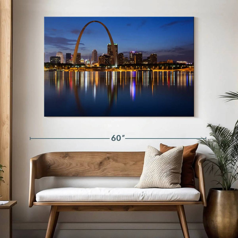 St. Louis Waterfront, 34" H x 51" W