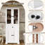 Armoire de rangement de 67,2 po de hauteur avec portes en verre trempé-70047017
