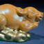 Handcrafted Brass Reclining Bull Statue – Elegant Home Décor Art Piece