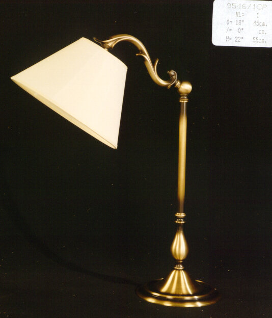 Onesiphoros Metal Table Lamp, Mat Shaded Flemish