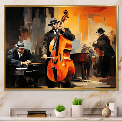 Orange Essence Of Jazz III - African American Art Wall Art