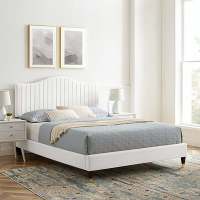 Modway Juniper Channel Tufted Performance Velvet Platform Bed