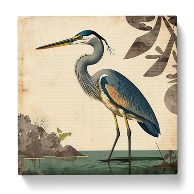Heron Mid-Century - Wrapped Canvas