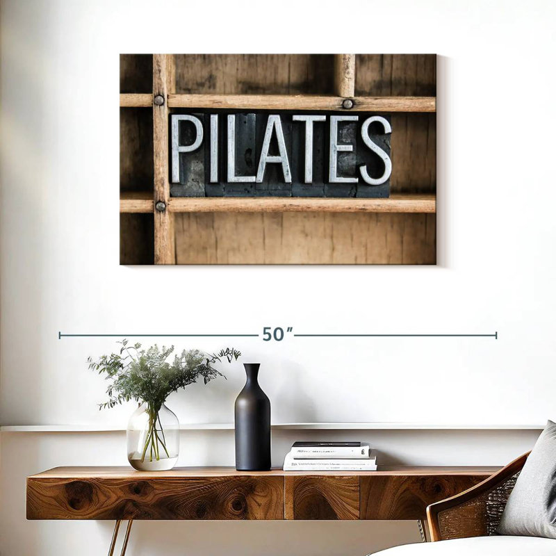 Typographie de métal Sirci Pilates, H 24 po x l 36 po