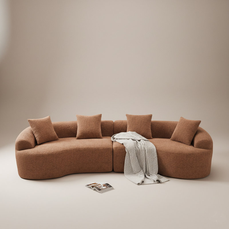 Canapé à compression modulaire Boneless, 4, Caramel