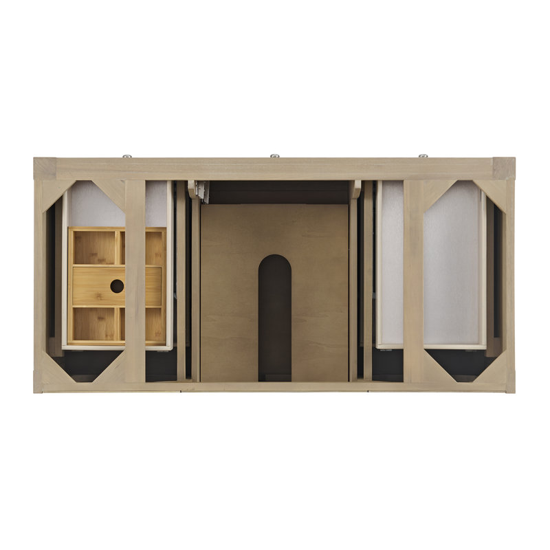 Breckenridge 48'' W Single Vanity, Eternal Jasmine Pearl, Whitewashed Oak