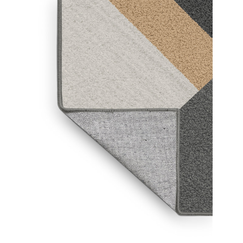 Tapis gris lavable à la machine Ottoline, 5 x 8