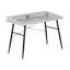 Bureau de travail moderne avec espace de rangement, l 48 po, stratifié gris et bureau en métal noir pour la maison, options