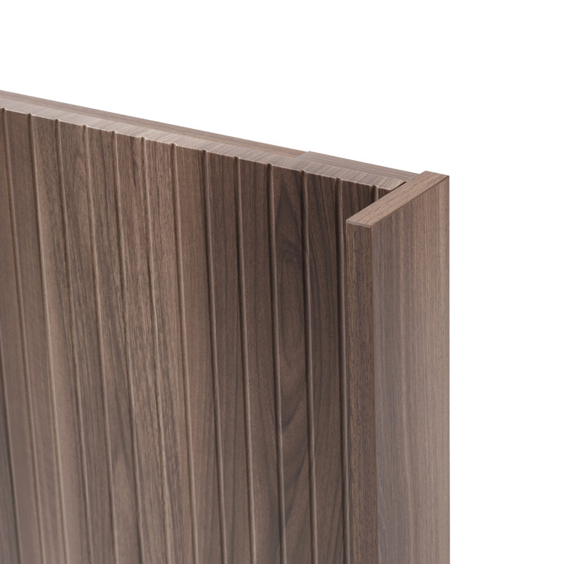 Wood Headboard Wingback Boho Headboards, Walnut Brown, King
