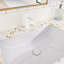35,98 po X P 19,69 po X P 21,34 po Meuble-lavabo mural simple H gris avec plateau en terrazzo blanc