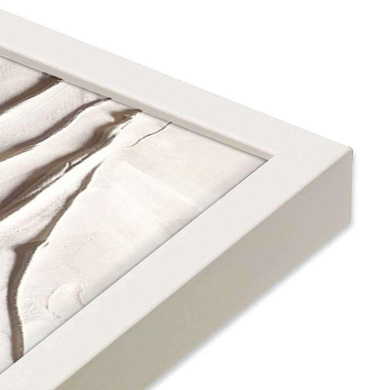 Ensemble de 4 imprimés Wave Formations, Cadre opaque blanc, H 11,5 po x l 38 po
