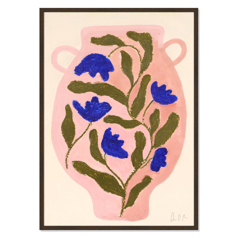 Vase n ° 01 par Camilla Bergqvist, Noyer, reproduction encadrée sans passe-partout, H 41,5 po x l 29,5 po x P 0,75 po
