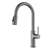 Karran Pull-Down Kitchen Faucet with Blade Spray, 3-Function Sprayer, High-Arc, Spot-Free Finish in Gunmetal Grey-119904237