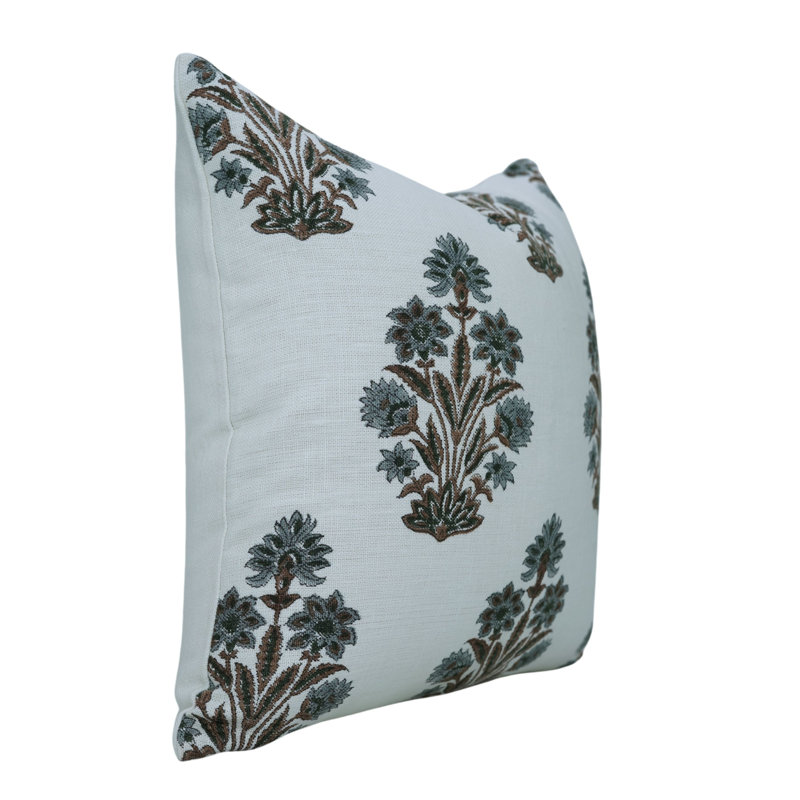 Housse de coussin intérieur / extérieur Floral Linen, H 14 po x l 14 po, Carré