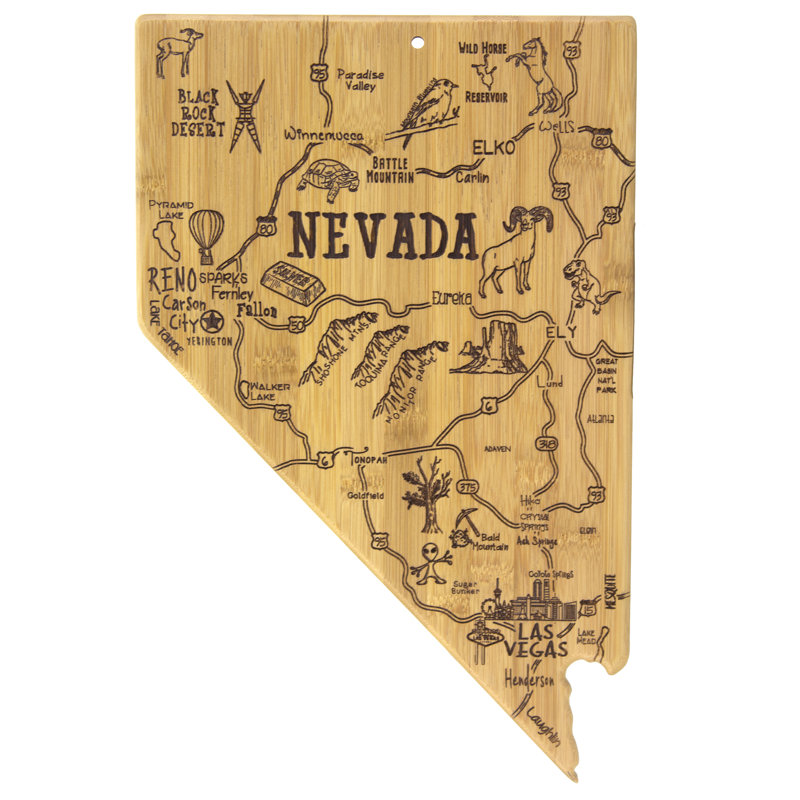 Planche à découper et servir en bambou Destination Nevada