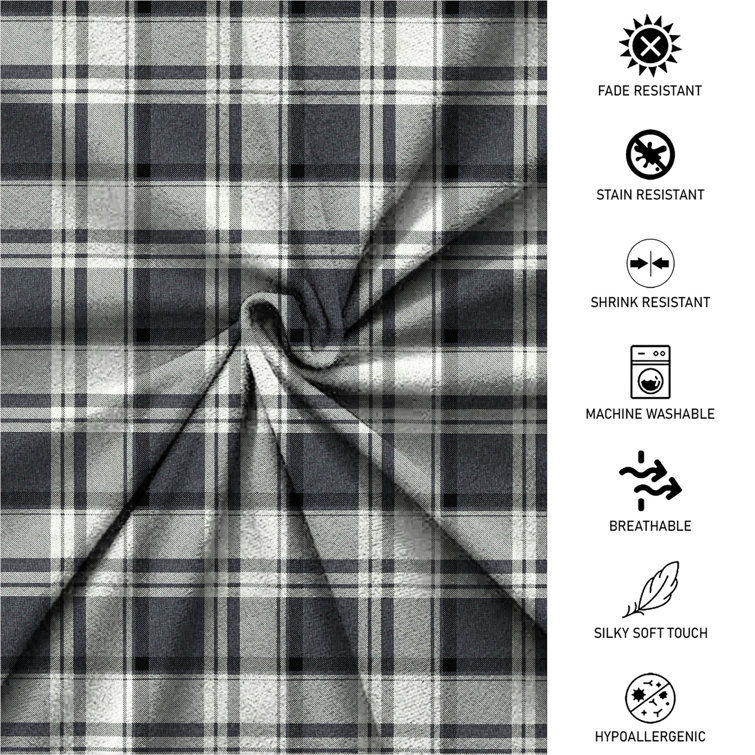 Latitude Run® 100% Cotton Flannel Plaid Sheet Set | Wayfair