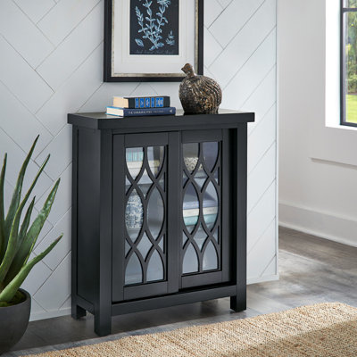 Armoire de rangement à porte géométrique en verre avec tablettes réglables Mira
