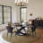  Modern Round Dining Table, Sintered Stone Tabletop with Lazy Susan, Carbon Steel Base Pre-Assembly-599577216-562449805