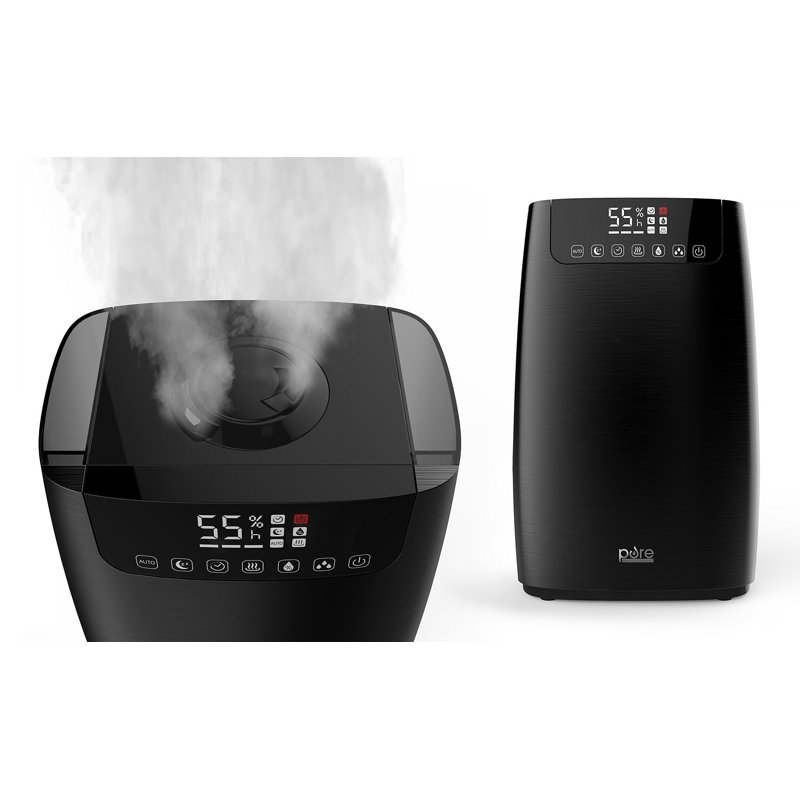 Pure Enrichment 1.3 Gallons Dual Mist Evaporative Tower Humidifier with Adjustable Humidistat for 430 Cubic Feet