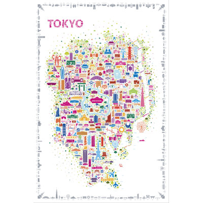 Iconic Cities Tokyo by Rafael Esquer - Wrapped Canvas Print