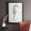 Watercolor Seahorse I - Single Picture Frame Print on Canvas
