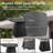 Modern 44" Rounded Square Outdoor Pedestal Dining Table