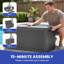 Edrosie Inc 90 Gallon Lockable Waterproof Resin Deck Box-129532075