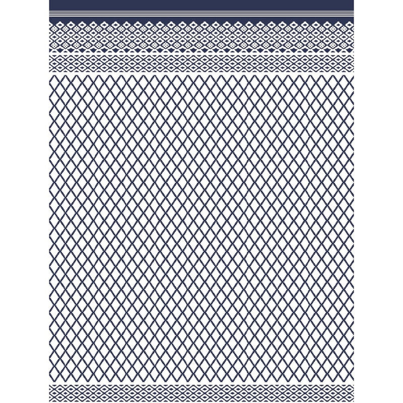 Ansonville Indoor / Outdoor Area Rug, Rectangle 120 x 180cm, Blue/White