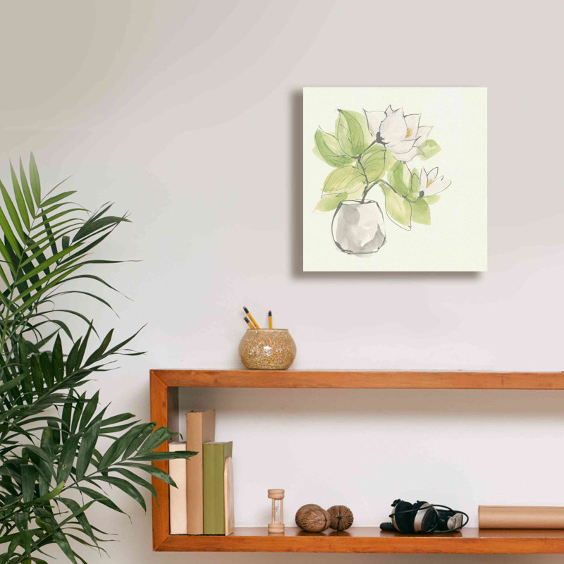 «Plant Magnolia II» par Chris Paschke, estampe numérique sur toile, H 12 po x l 12 po x P 0,75 po