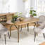 Arpita Oval Solid Wood Top Metal Base Dining Table-1305125003