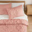 Ensemble d'édredon pour lit double / grand 3 pièces, rose