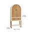Armoire décorative rustique arquée avec portes florales sculptées à la main et tiroir - Console en bois naturel pour le rangement du salon