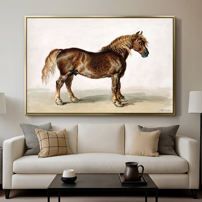 «A Cart-Horse», milieu du 19e siècle - Toile tendue avec châssis James