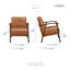 Fauteuil d'appoint Cranbury 27,5 po Mid-Century Modern
